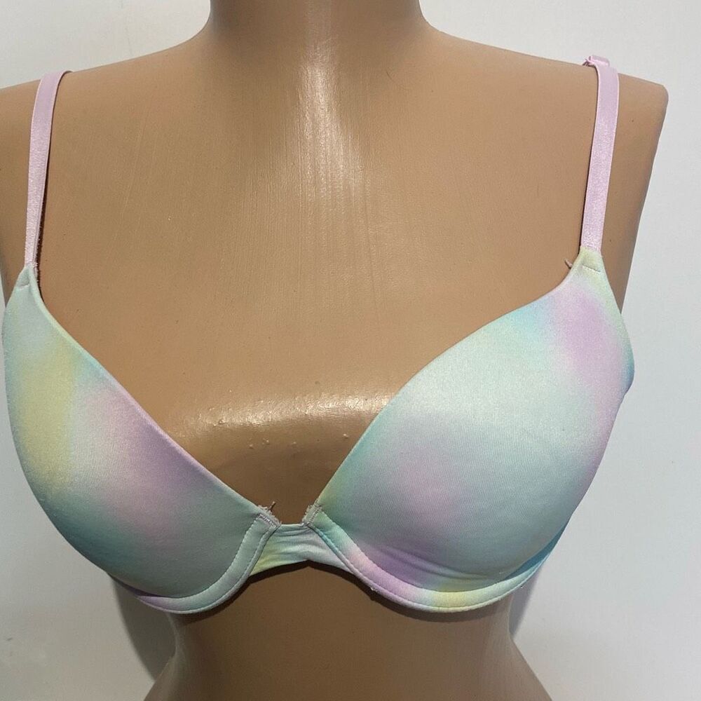 Pink Victoria's Secret Women's Multicolor‎ Wear Everywear Lined T-Shirt Bra 34B